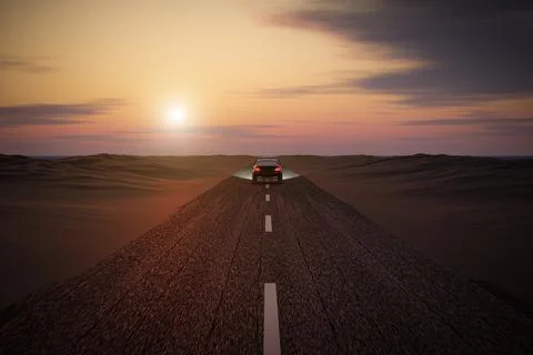 Road to the sun Stock Illustration