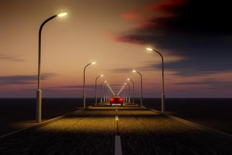 Road to the sun Stock Illustration