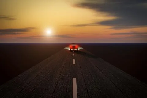 Road to the sun Stock Illustration