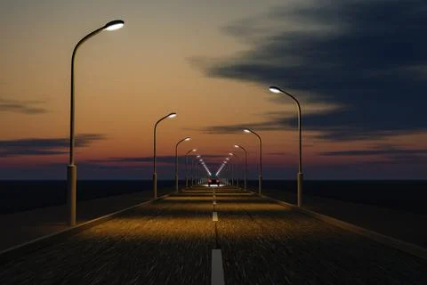 Road to the sun Stock Illustration