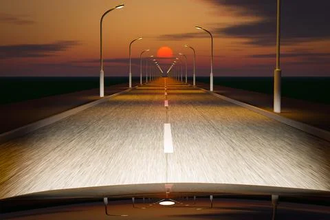 Road to the sun Stock Illustration