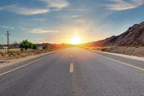 Road to the sun Stock Photos