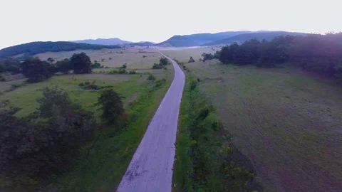 Road at sunrise Video stock 81694895