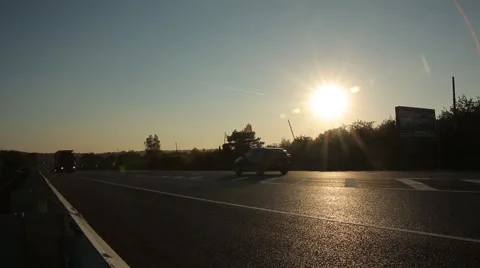 The road on the sunset Vídeos de archivo 42889177