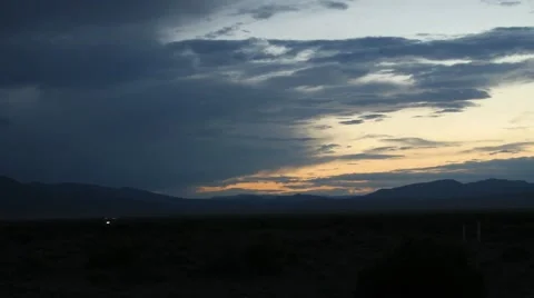 Road at sunset pan Video stock 53284883