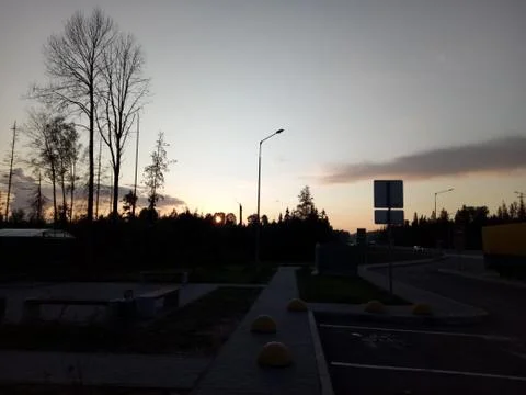 Road sunset Stock Photos