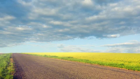 Road to a sunset, time lapse scene Stock Footage 169245137