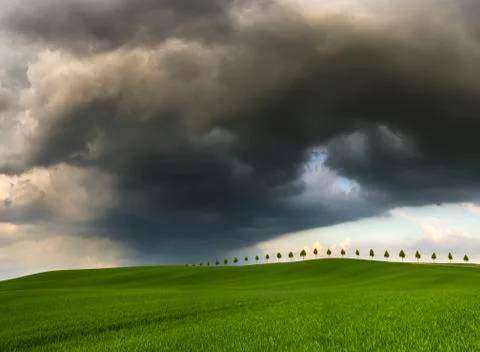 Road to super-cell Stock Photos