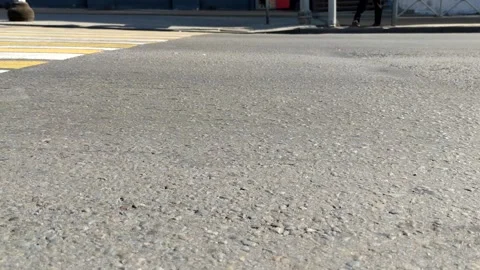 Road surface and people on zebra crossing 스톡 동영상 285647816