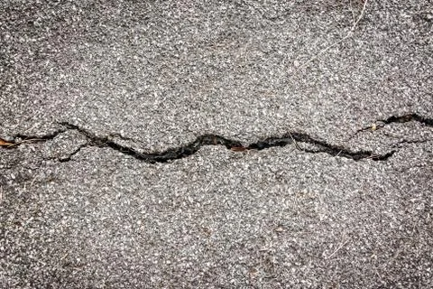 The road surface is damaged Foto stock