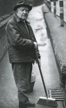 Road sweeper,1980s Fotos de archivo