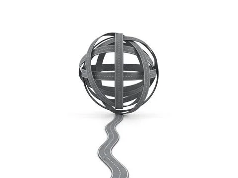 Road tangle Stock Illustration