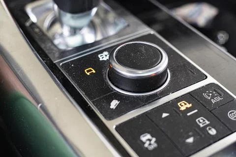 Off-road terrain selection knob control Stock Photos