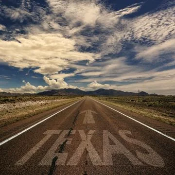 Road To Texas Stock Photos