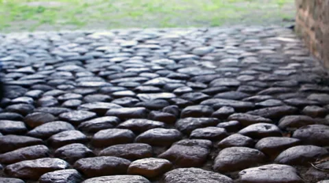 Road from thousands of stones Stock Footage 36622914