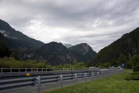 Road through the Alps Stock Photos