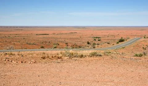 Road through the desert Stock Photos