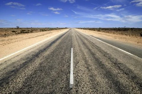 Road through the desert Stock Photos