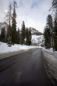 Road Through the Dolomites Foto stock