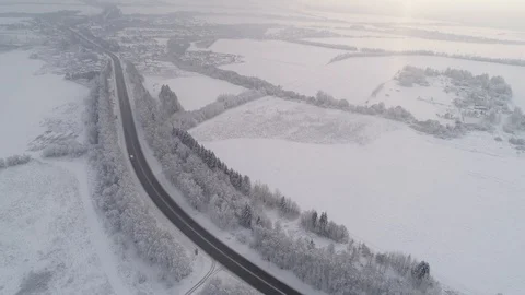 Road through field Video stock 100242532