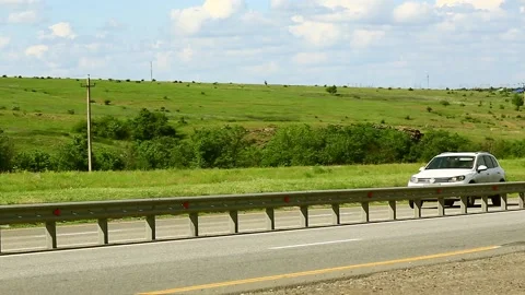 Road through the fields. Russia Rostov region 21.06.2021 Stock Footage 156526770