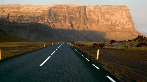 Road through Iceland Stock Footage 101844392