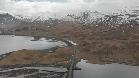 Road through the Icelandic landscape Video stock 232485862