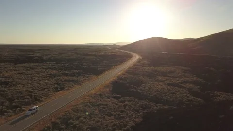Road through lava field Stock-Footage 166487433