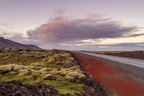 Road through the lava Stock Photos