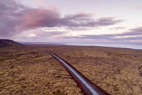Road through the lava Stock Photos