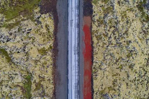 Road through the lava Stock Photos