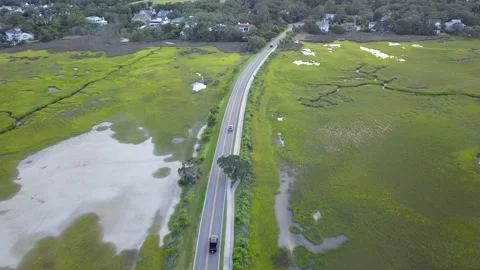 Road Through Marsh 動画素材 246382089