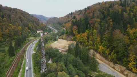 Road through the mountains Stock Footage 221825973