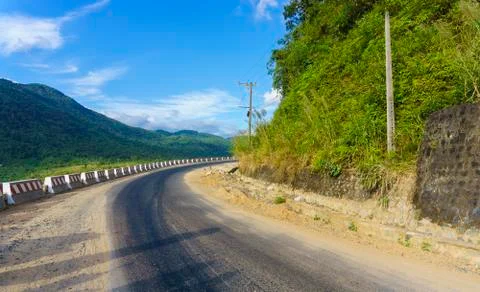 Road through the mountains Stock Photos