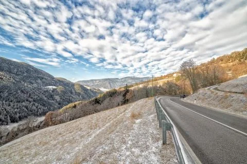 Road through the mountains Stock Photos