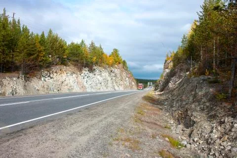 The road through the rocks Stock Photos