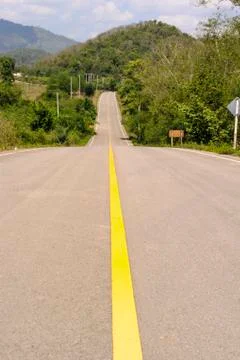 The road through the rural. Stock Photos