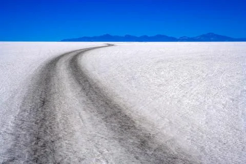 Road Through Salar Foto stock