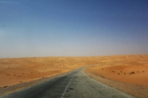 Road through the sands Stock Photos