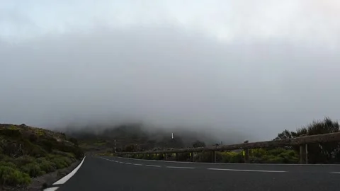 Road through Teide National Park, Tenerife Stock Footage 334975436