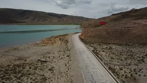 A road at Tibet, Chian Video stock 137686986
