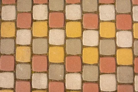 Road tile background, abstract background, pavement close-up, paved area Stock-Fotos