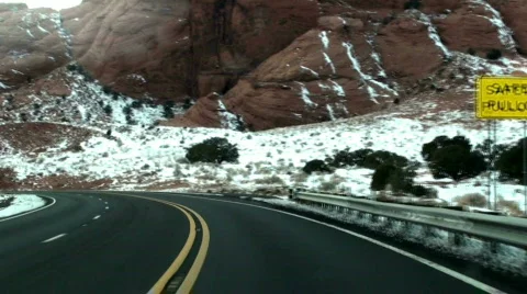 On The Road Time Lapse Stock Footage