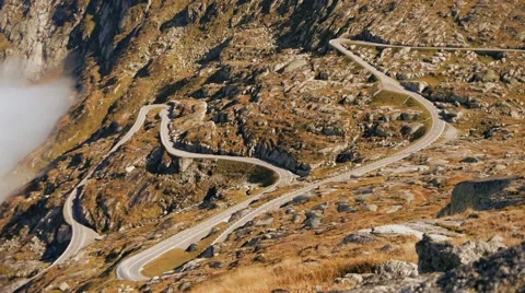 Road time lapse. mountains nature. beautiful landscape. alps rocks Stock Footage 64538655
