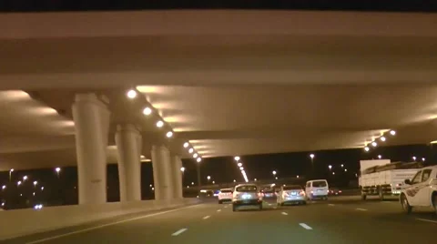 Road Time lapse at Night 스톡 동영상 58478317