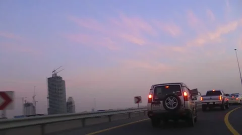 Road Time lapse Before Sunset with Beautiful Sky 스톡 동영상 58478320