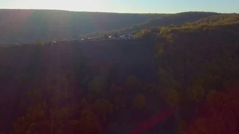 The road to the top of the hill Stock Footage 97856095