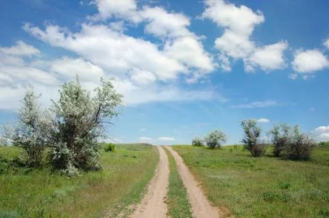 Road to the top of the hill Stock Photos