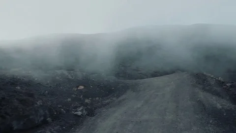 Road to the top of volcano Mount Etna 01 Stock Footage 71977633