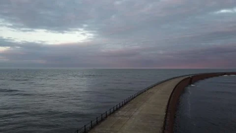 Road towards the lighthouse Stock Footage 184612877